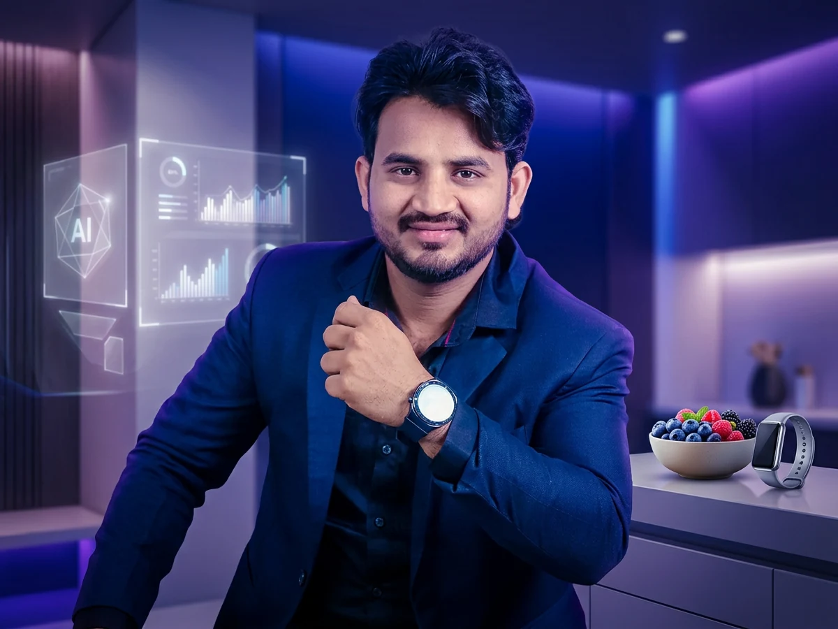 Meesala Durga Rao in a modern technology and wellness studio